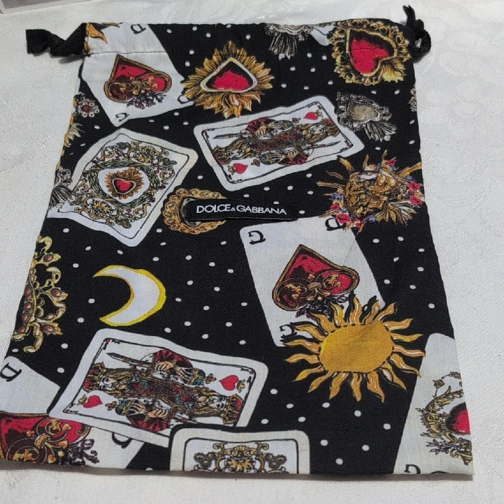 Dolce & Gabbana Playing Card Print Drawstring Bag
